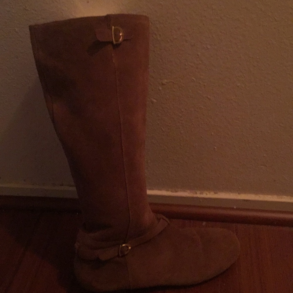 Brown riding boots
